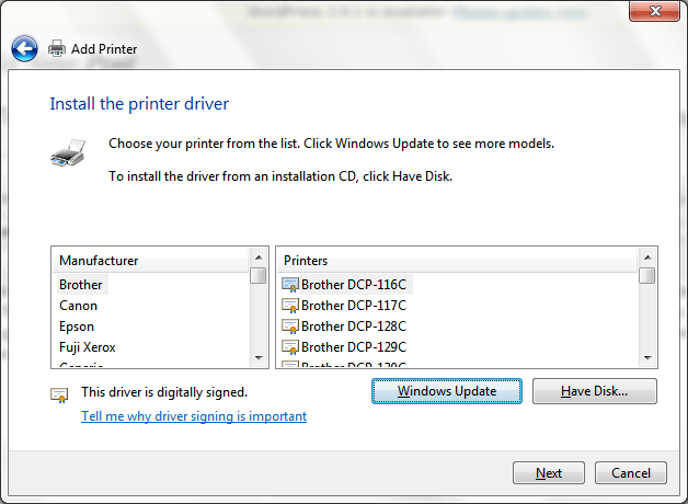 installed printers on this computer